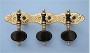 L299: Hauser style engraved brass side plates, ebony oval buttons