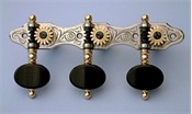 L111: Hauser style engraved nickel silver side plates, ebony oval buttons