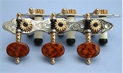 L111: Hauser style engraved sterling silver side plates, snake wood oval buttons, cream colored rollers with self aligning bearing bushes