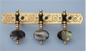 L251: Rodgers style engraved brass side plates, dark mop oval buttons