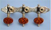 L111: Hauser style engraved sterling silver side plates, snake wood oval buttons